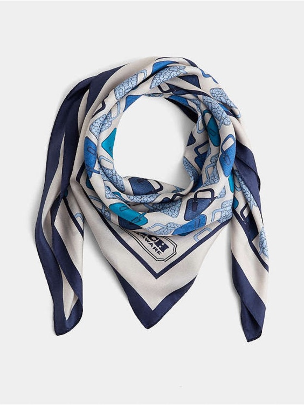 NWT COACH womens Tromp Loeil Leather Bag Printed Silk SquSilk Scarf